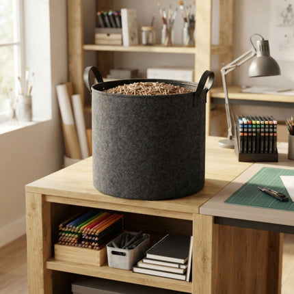Vilten pellet-opbergtas – 30 kg - Donker Grijs