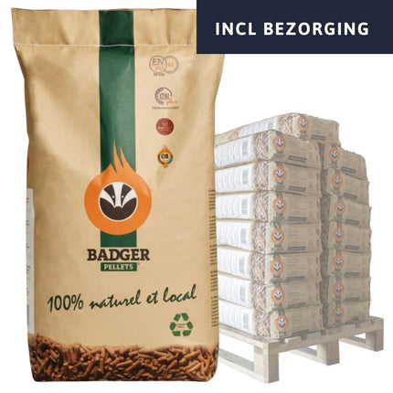 Badger Pellets (450 KG) - Enplus A1 - 100% Naaldhout - Incl bezorging