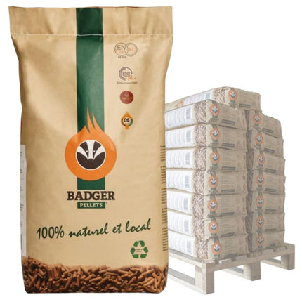 Badger Pellets (450 KG) - Enplus A1 - 100% Naaldhout - Incl bezorging
