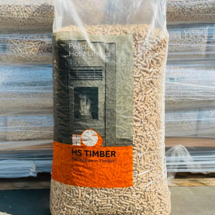 HS TIMBER - Houtpellets - 66 zakken - 990 kg - EN plus A1 en DINPLUS