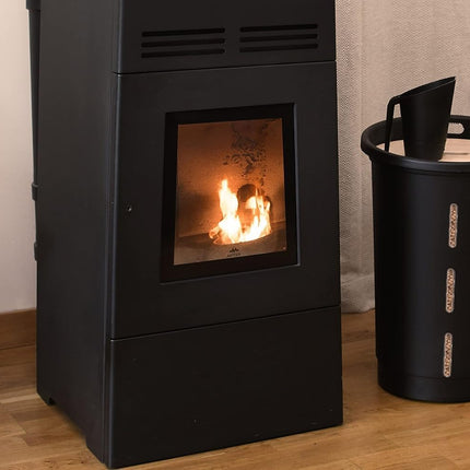 Houtpellets Opslag met Deksel - 38L - 25Kg - 60,5cm - Kunststof