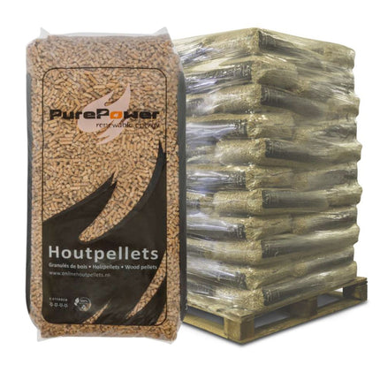 PURE POWER - Naaldhout Houtpellets - 4-sterren - 66 zakken - 990 KG
