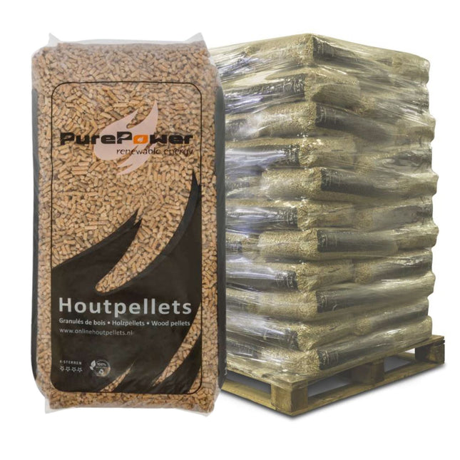 PURE POWER - Naaldhout Houtpellets - 4-sterren - 66 zakken - 990 KG