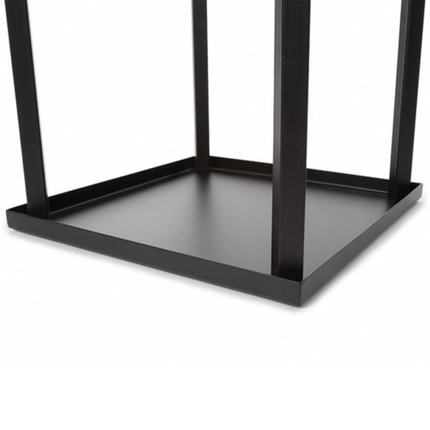 Perel - Modern Houtrek - Compact & Stijlvol (118 cm) - Zwart