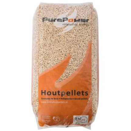 PURE POWER - HOUTPELLETS - ENplus A1 - 33 zakken - 495 KG - 100% Naaldhout - Incl bezorging