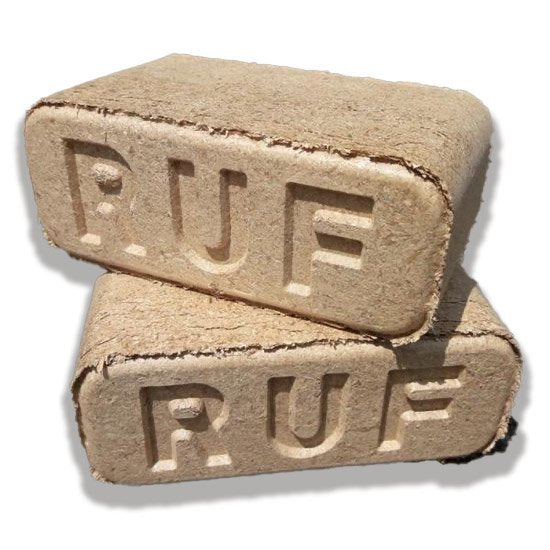 AFHALEN - RUF - Houtbriketten - 10KG per pak