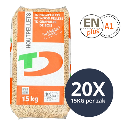 TEN DAMME - Witte Houtpellets - ENplus A1 - 100% Naaldhout - Per losse zak