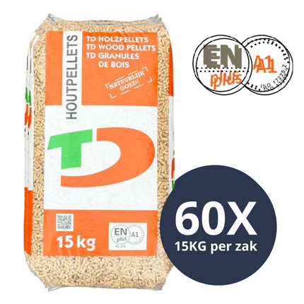 TEN DAMME - Witte Houtpellets - ENplus A1 - 100% Naaldhout - Per losse zak