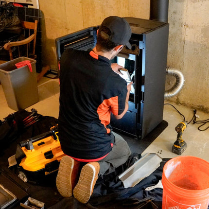 Jaarlijks Pelletkachel Onderhoud + Vegen