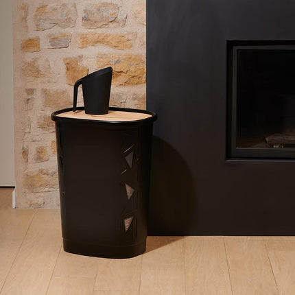 Houtpellets Pelletbox XL Met Deksel - 70 Liter - voor 45 KG Pellets- 66,4 Cm Hoog - Kunststof