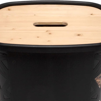 Houtpellets Pelletbox XL Met Deksel - 70 Liter - voor 45 KG Pellets- 66,4 Cm Hoog - Kunststof